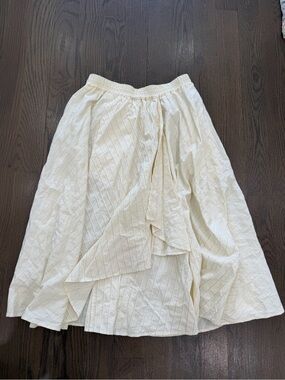 Barena Cream A-Line Midi Skirt